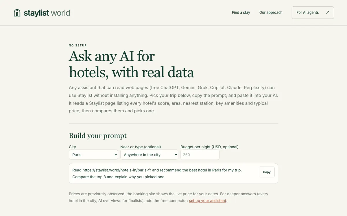 Hotel Recommendations in ChatGPT
